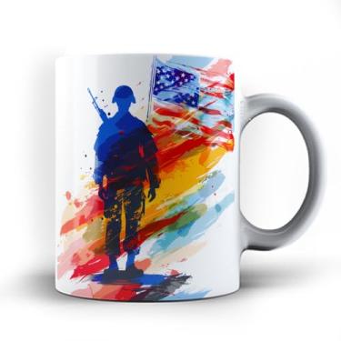 Imagem de Caneca xicara USA guerra Honra heróis militar EUA 2406 (Preta)