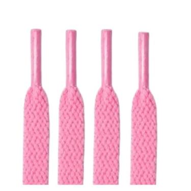 Imagem de Flat Engrossar Cor Doces Crianças Sapato Cadarços Tênis De Basquete Vela Sapato Cadarços Acessório De Sapato(Pink,140cm)