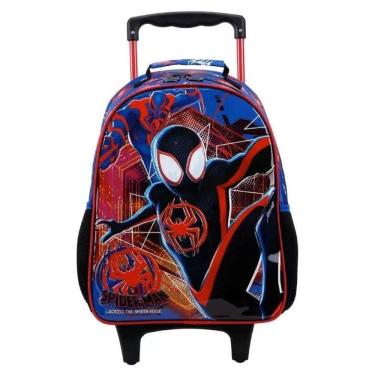 Imagem de Mochila Rodinha Infantil Escolar Menino Homem Aranha Spider Man Miles Morales Xeryus