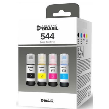 Imagem de Kit 04 refil de tintas compatível T544  para impressora Epson Epson L5