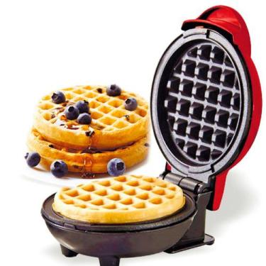 Imagem de Máquina De Fazer Waffle Mini Grill Antiaderente VERMELHO - HYLLIS, 110
