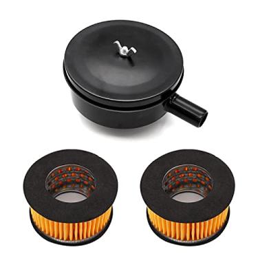 Imagem de Tnuocke Silenciador de ar de rosca 1/5.1 cm PT 20 mm filtro de admissão silenciador de som com um elemento de substituição H-076