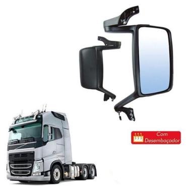 Imagem de Espelho Retrovisor Volvo Fh Fm 2012 2013 Ld Com Desembaçador - Globo