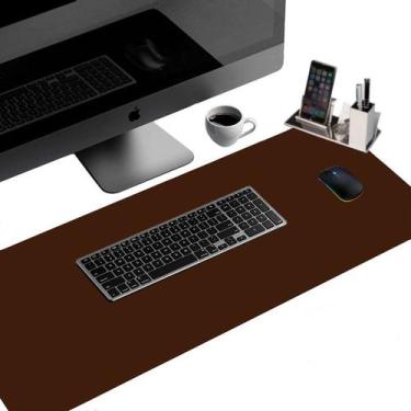 Imagem de DeskPad gamer Em Couro 100x30cm + porta copo - GENERTOY, 100X30, MARRO