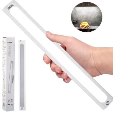 Imagem de Lâmpada Luminária Barra LED 3 Modos de Luz C/ Suporte Imã P/ Armario M