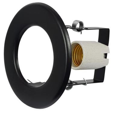 Imagem de Spot Preto de Embutir para 1 Lâmpada Foco Fixo Teto e Parede - CM GLAS