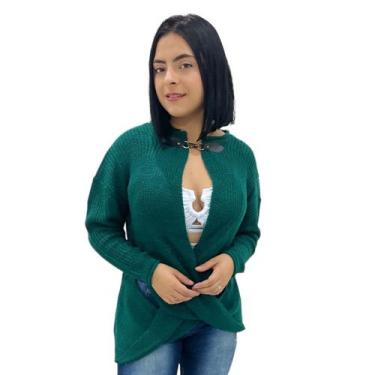 Imagem de Casaco Feminino Sueter Blusa Lã Transpassado na frente - Anj Modas, Ve