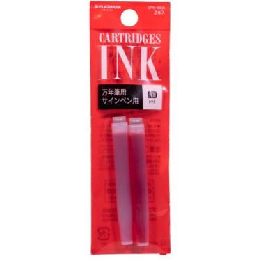 Imagem de Cartucho Para Caneta Tinteiro Platinum C/2 Red