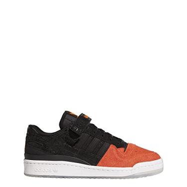 Imagem de adidas Forum Low Shoes masculino, preto, tamanho 12,5, preto/laranja-preto, 45