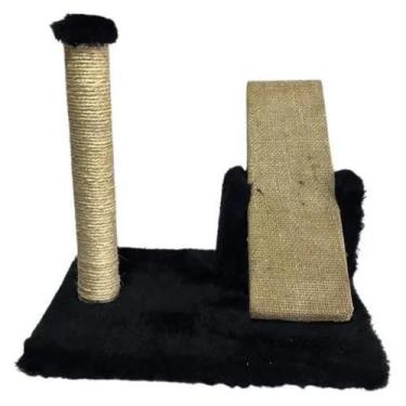 Imagem de Arranhador Para Gatos Mini Poste Com Gangorra Preto - Akara Do Gato