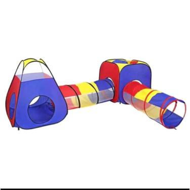 Imagem de Toca Túnel 4 Em 1 Colorida Tenda Barraca Infantil Cabana Menina/Menino