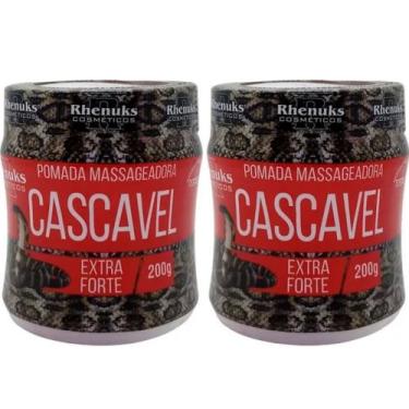 Imagem de Kit 2 Pomada Massageadora Cascavel Extra Forte Para Pescoço 200g - Rhe