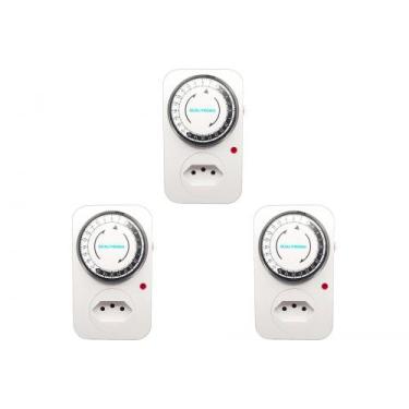 Imagem de Kit C/3 - Timer Analogico Qualitronix Bivolt Qta01, Bivolt