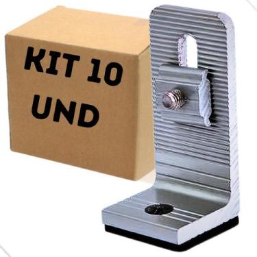 Imagem de Suporte L Conector Telha Fibrocimento - 10 Peças - GB ELETRICA