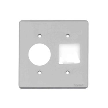 Imagem de Placa 4x4 3 Teclas + Tomada Red 13pl35 F.l - Perlex