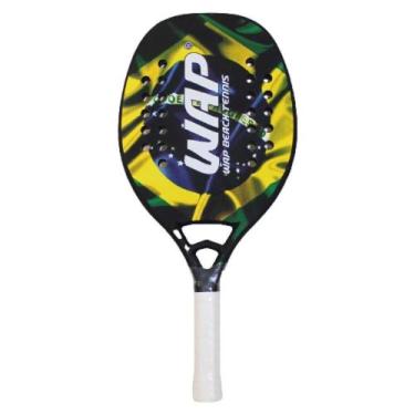 Imagem de Raquete profissional de beach tennis com fibra de carbono kevlar brazi