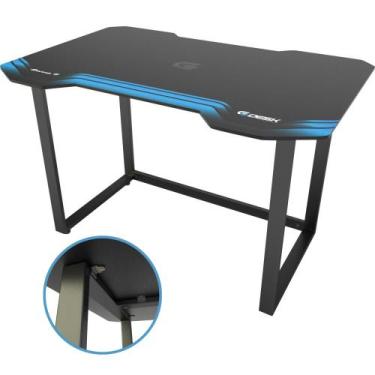 Imagem de Mesa Gamer Cor Preto e Azul Niveladora Para Jogador Profissional Supor