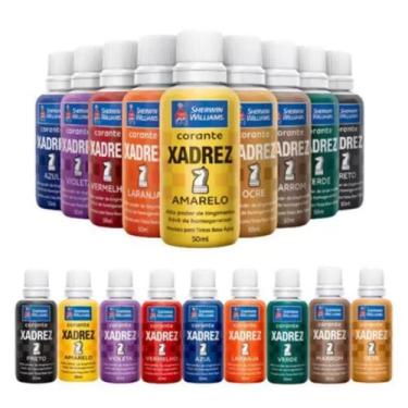 Imagem de 12 Corante Pigmento Liquido para Tinta Xadrez 50ml - Sherwin Williams