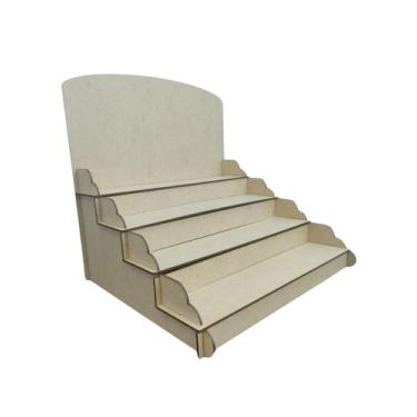 Imagem de Expositor para Doces e Brownies - MDF cru 3mm - 4 Degraus - Arte Magaz