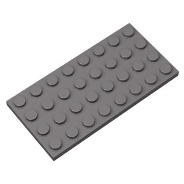 Imagem de Classic Grey Plates Bulk, Dark Gray Plate 4x8, Building Plates Flat 20 Piece, Compatible with Lego Parts and Pieces: 4x8 Gray Plates(Color: Dark Gray)