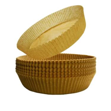 Imagem de Forro de papel descartável para fritadeira a ar, 100 peças, forros antiaderentes, papel de cozimento à prova de óleo para fritadeira a ar, forro à prova de água, pergaminho de grau alimentício, assar,