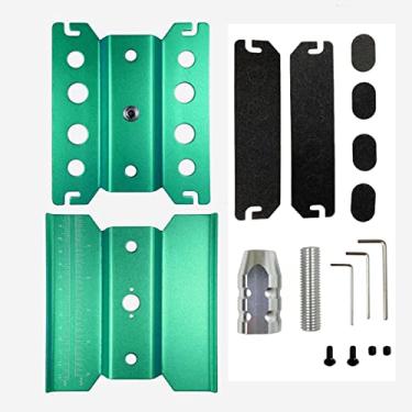 Imagem de LAFEINA Estação de reparo de metal RC estação de reparo plataforma de rotação de 360 graus estação de trabalho para 1/12 1/10 1/8 Traxxas TRX4 Axial SCX10 D90 Tamiya HSP HPI RC modelo de carro (verde)