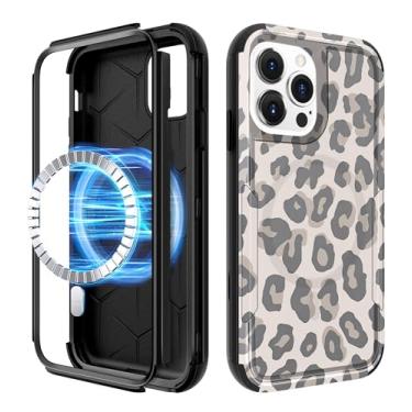 Imagem de LISEVO Capa para iPhone 15 Pro Max - Compatível com MagSafe Women Cute Girls Magnetic Protective Phone Cover Cool Leopard Fashion Heavy Duty à prova de choque Funda para Apple 15 Pro Max Cases