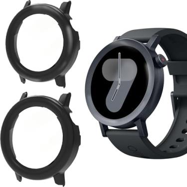 Imagem de Lamshaw Compatível com CMF Watch Pro 2, capa rígida de PC com protetor de tela (pacote com 2 - preto e preto, para Watch Pro 2)