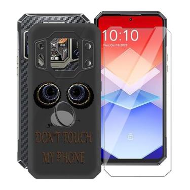 Imagem de KJYFOANI Capa para Oukitel WP30 Pro, [1 x película protetora de vidro temperado], capa amortecedora de TPU macio à prova de choque, com suporte de anel de rotação de 360°] capa de telefone para Oukitel WP30 Pro (6,8 polegadas) - Não toque