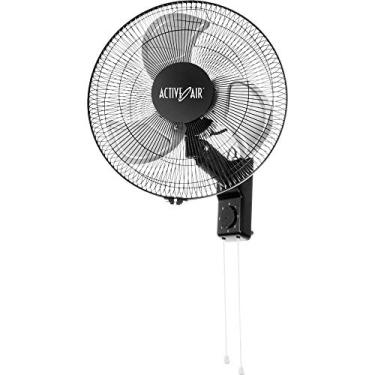 Imagem de Hydrofarm ACFW16HDB Ventilador de montagem de parede ativo Air Whisper Quiet Heavy Duty 40,64 cm, preto