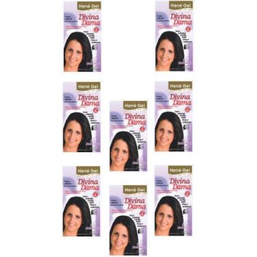 Imagem de Hene Em Gel Jaborandi 12x180gr Divina Dama Preto Medio (Preto Natural)