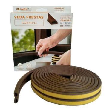 Imagem de Veda Frestas ComfortDoor 6 metros 2x9mm Porta Janela Marrom Escuro - C