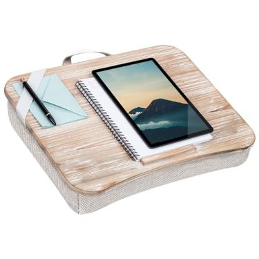 Imagem de LapGear Mesa de colo Heritage com borda de dispositivo - lavagem branca - serve para laptops de até 17,3 polegadas - Modelo nº 45611