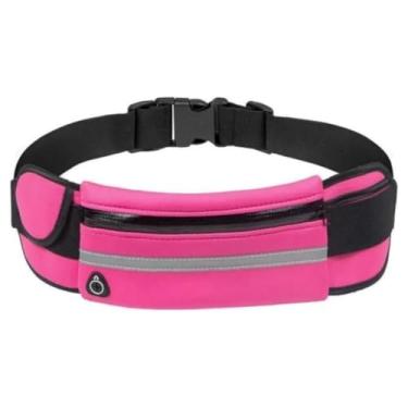 Imagem de Pochete Slim Fitness Sport Gear Adventure Premium - Ideal para Todas as suas Aventuras e Atividades ao Ar Livre - Porta Celular, Garrafa e Documentos - Cinta Ajustável e Resistente à Água (Rosa)