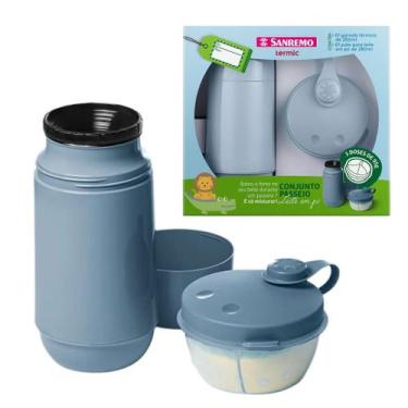 Imagem de Conjunto Passeio com Garrafa Térmica 250mL e Pote p/ Leite em Pó 280mL