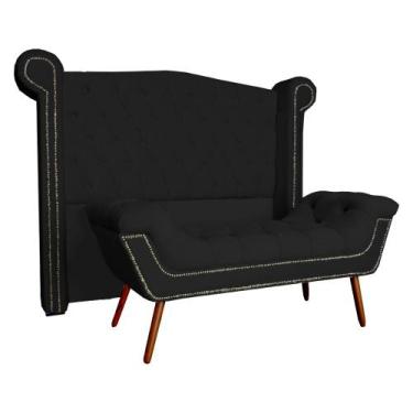 Imagem de Cabeceira 1,95 + Recamier Baú Ruby Luxo Para Cama Box Casal King - Sue