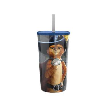 Imagem de Copo Gato de Botas Azul LED - Cinemark