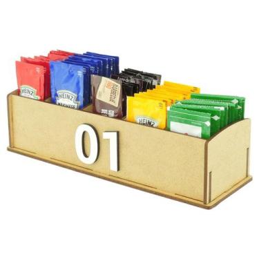 Imagem de 15 Porta Sachê de Mesa Para Hamburgueria Cefeteria Lanchonete Padaria 