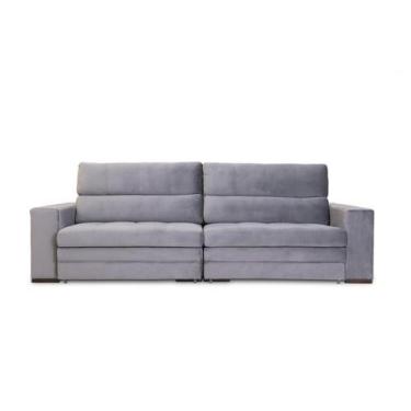 Imagem de Sofá Chicago 3,00m Veludo Itália Grafite - Sofá de Fábrica