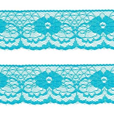Imagem de Renda de Nylon Najar 3,7cm 900/37 Rolo com 50 Metros, Azul Turquesa 21