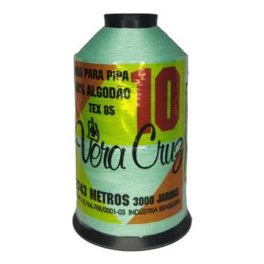 Imagem de Linha de Pipa Vera Cruz 3000 jds Fio 10 Varias Cores, Verde Água