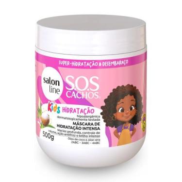 Imagem de Máscara Sos Cachos Kids Hidratação e Brilho Salon Line 500g, Máscara S