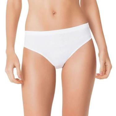 Imagem de Kit C/2 - Calcinha Trifil Cós Alto Ref. (C01971), Bege, Branco, G