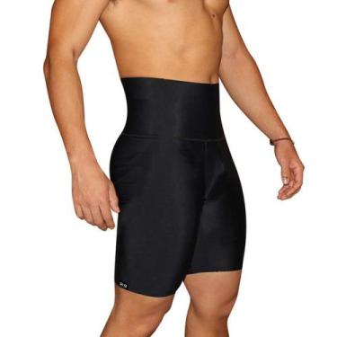 Imagem de Short Legging Cós Alto Esportivo Define Abdome Masculino - Slim Fitnes