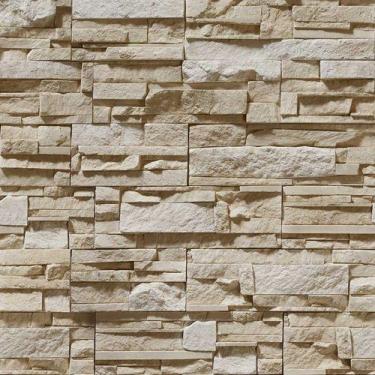 Imagem de Papel De Parede Pedra Canjiquinha Bege Claro - 3,30x0,50m - DEKAL DECO