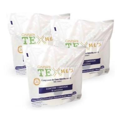 Imagem de 3 Pacotes Compressa Gaze 7,5x7,5cm 13 Fios 500 Unid Texmed