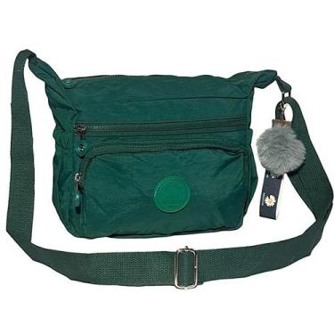 Imagem de Bolsa Feminina Transversal C/ Chaveiro Pompom - Chalex, Verde
