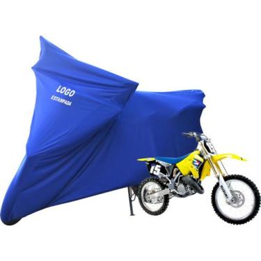 Imagem de Capa De Moto Suzuki RM 80 RM 125 Sob Medida Com Logo - Mz, Azul