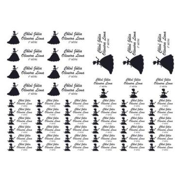 Imagem de 50 Etiquetas Escolares Personalizado Vinil Princesa - Tectoner, PRINCE
