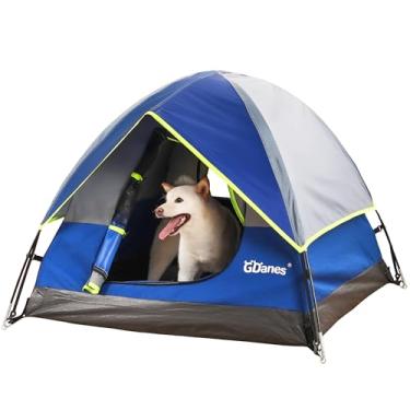 Imagem de GDanes barraca de cachorro azul, casinha de cachorro portátil interna/externa, cama de cachorro com almofada macia - 42 x 42 x 32 polegadas